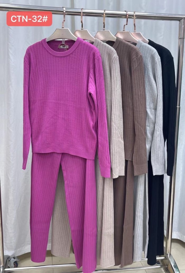 conjunto feminino modal canelado – blusa + calça conjunto feminino modal canelado – blusa + calça