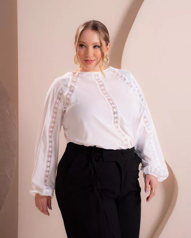 conjunto feminino modal canelado – blusa + calça