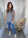 colete de tricô feminino sem mangas