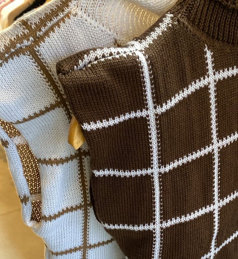 conjunto xadrez tricot sem mangas conjunto xadrez tricot sem mangas